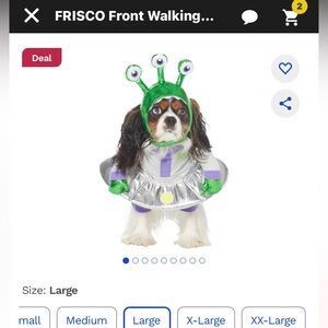 Frisco Front Walking Alien Dog & Cat Costume